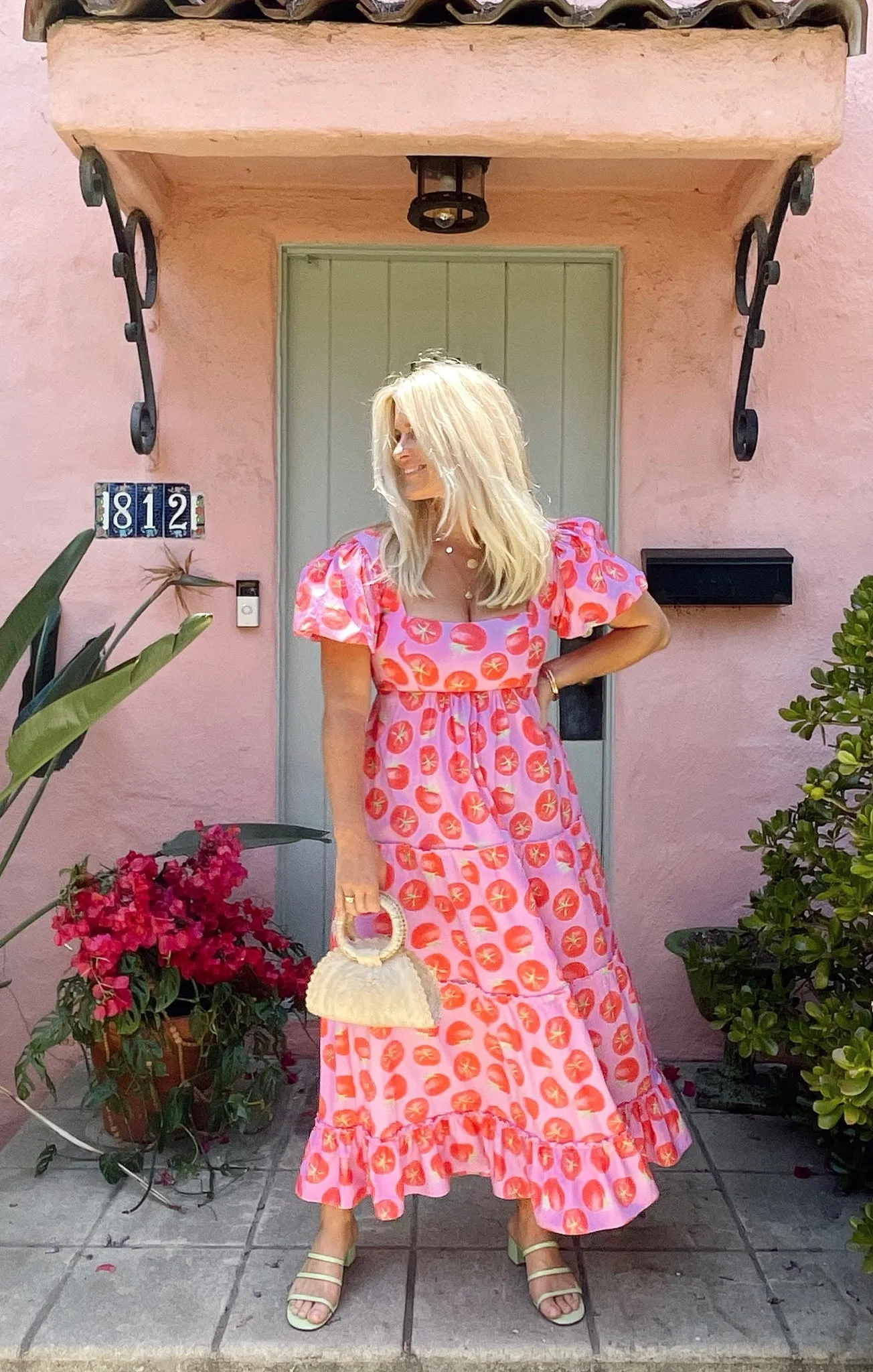 Linds Midi-Kleid ~ Scharfes Tomatenrot