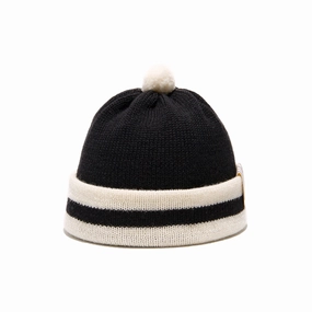 LINE BEANIE - Black winter-knitted-hat