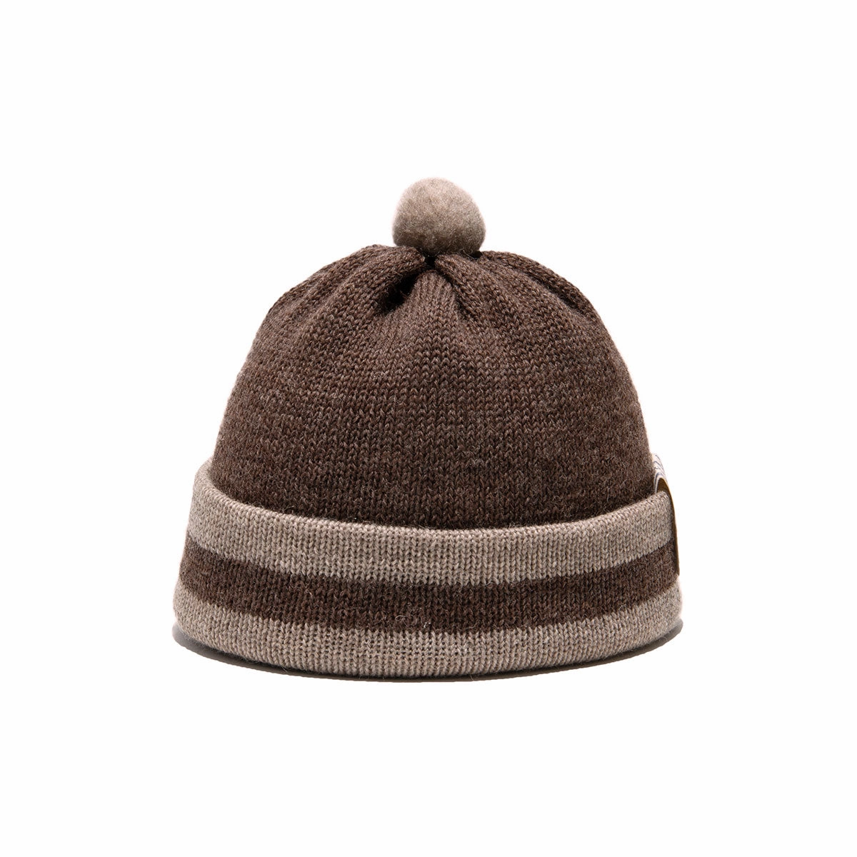 LINE BEANIE - Brown winter-knitted-hat