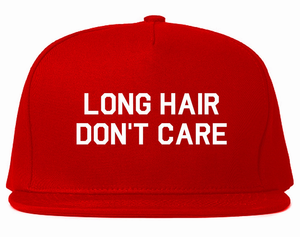 Long Hair Dont Care Mens Snapback Hat