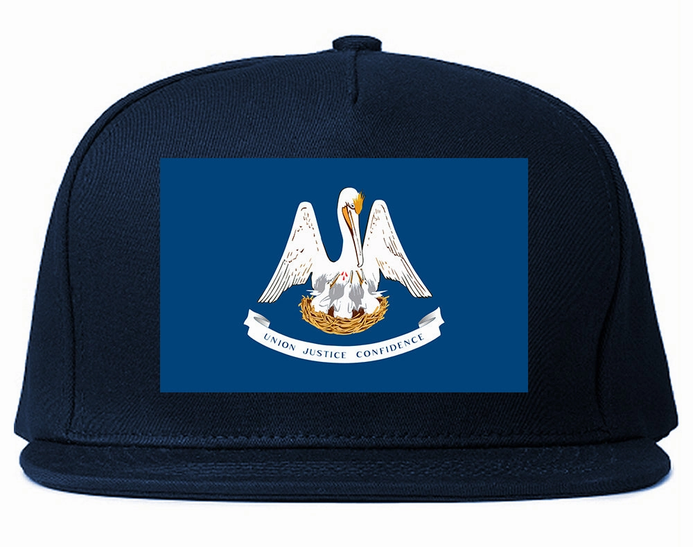 Louisiana State Flag LA Chest Mens Snapback Hat