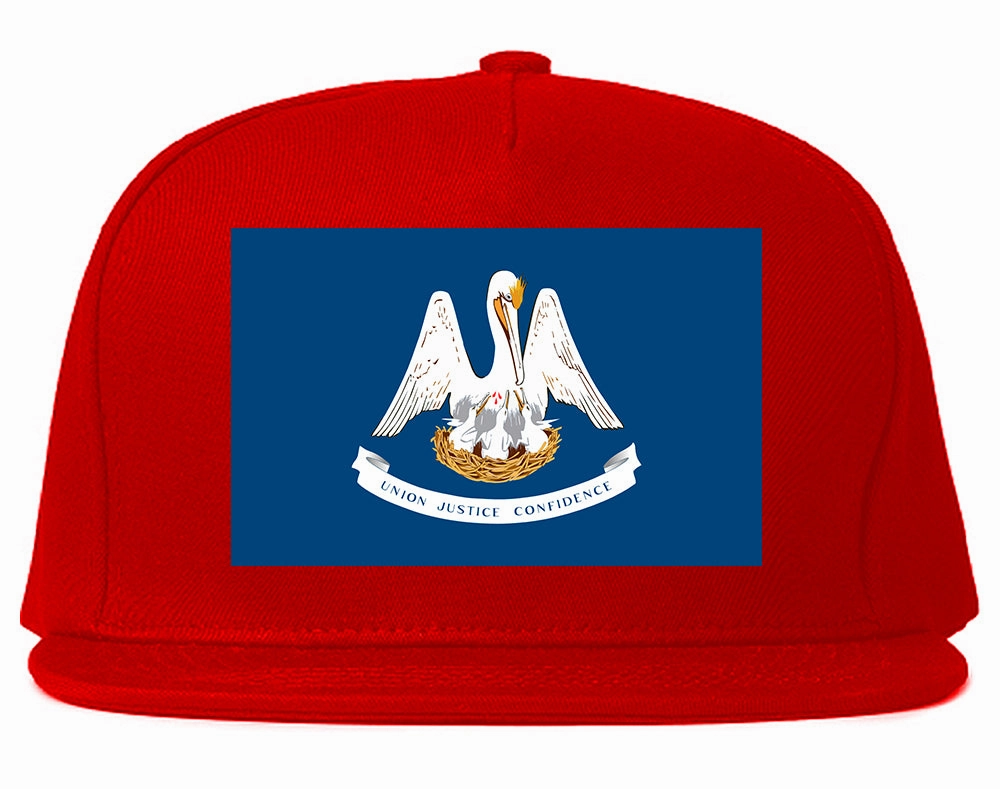 Louisiana State Flag LA Chest Mens Snapback Hat