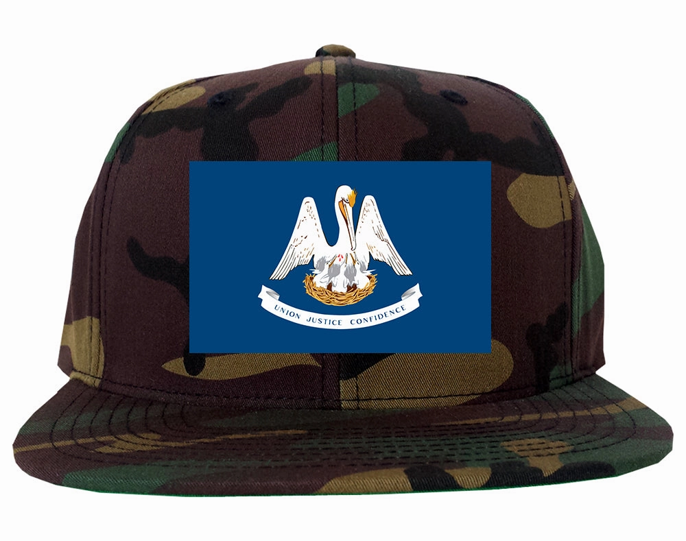 Louisiana State Flag LA Chest Mens Snapback Hat