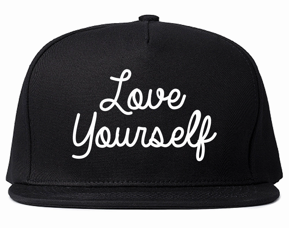 Love Yourself Script Mens Snapback Hat