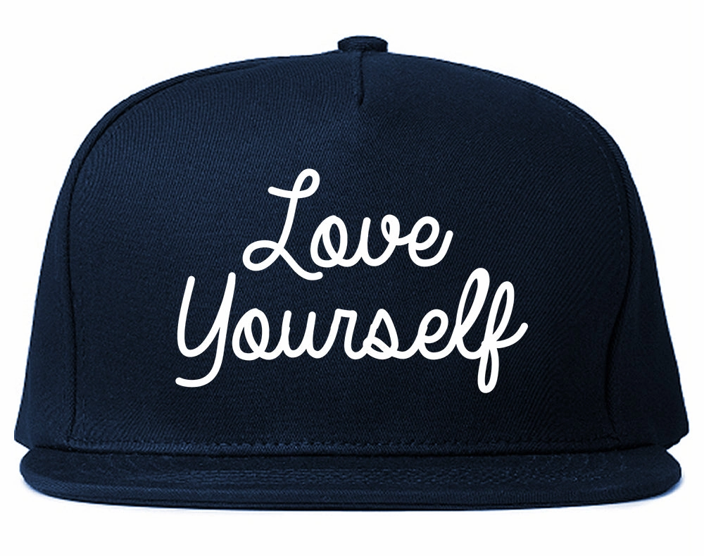 Love Yourself Script Mens Snapback Hat