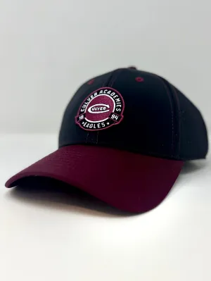 Low Profile Perforated Gamechanger Hat - Maroon & Black casual-dad-hat