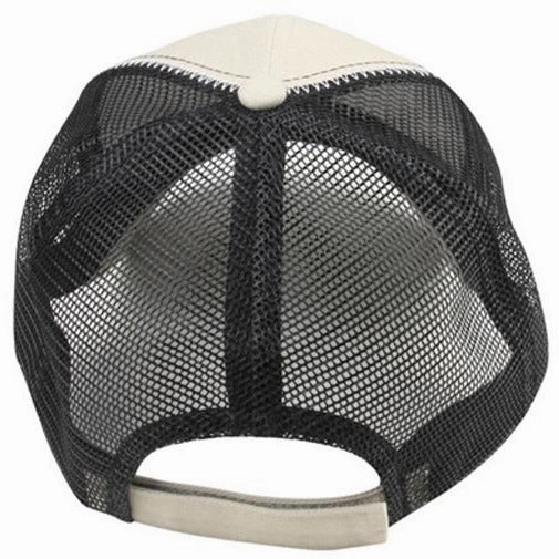 Low Profile Mesh Trucker Hats with Contrast Stitching on Bill
