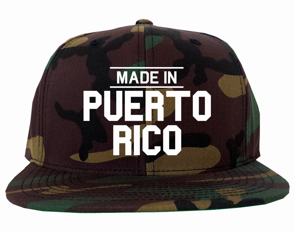 Made In Puerto Rico Mens Snapback Hat
