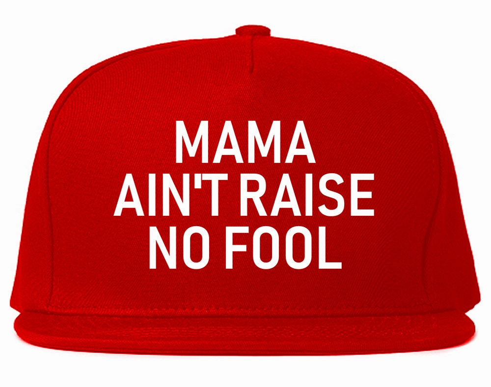 Mama Aint Raise No Fool Mens Snapback Hat