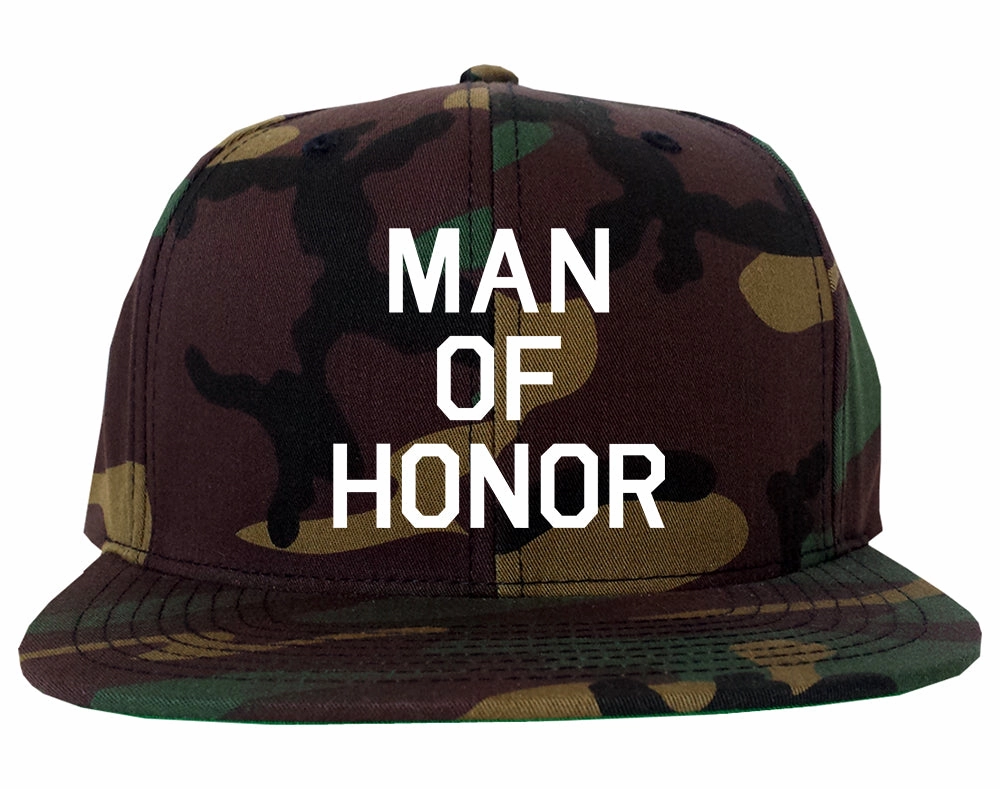 Man Of Honor Funny Bachelor Party Wedding Mens Snapback Hat