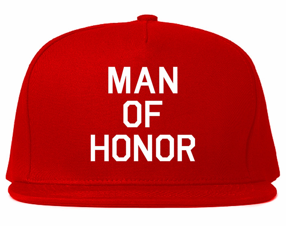 Man Of Honor Funny Bachelor Party Wedding Mens Snapback Hat