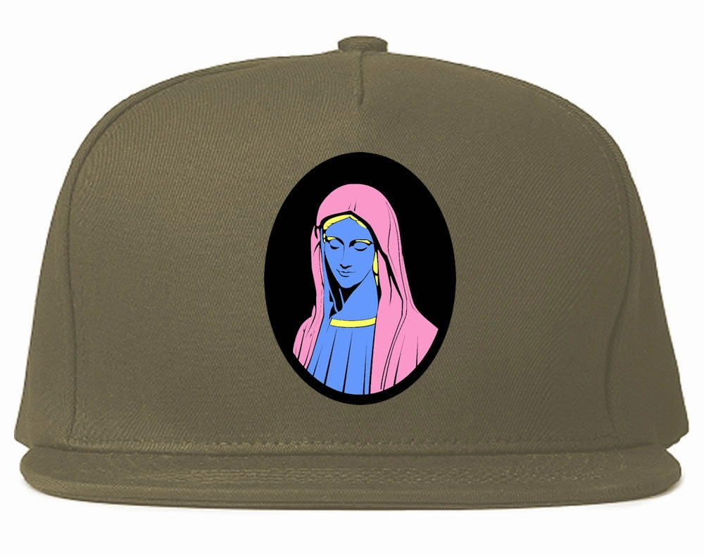 Mary Mother Of Jesus Pink Snapback Hat Cap