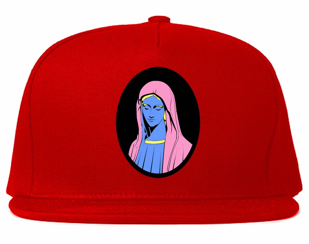 Mary Mother Of Jesus Pink Snapback Hat Cap