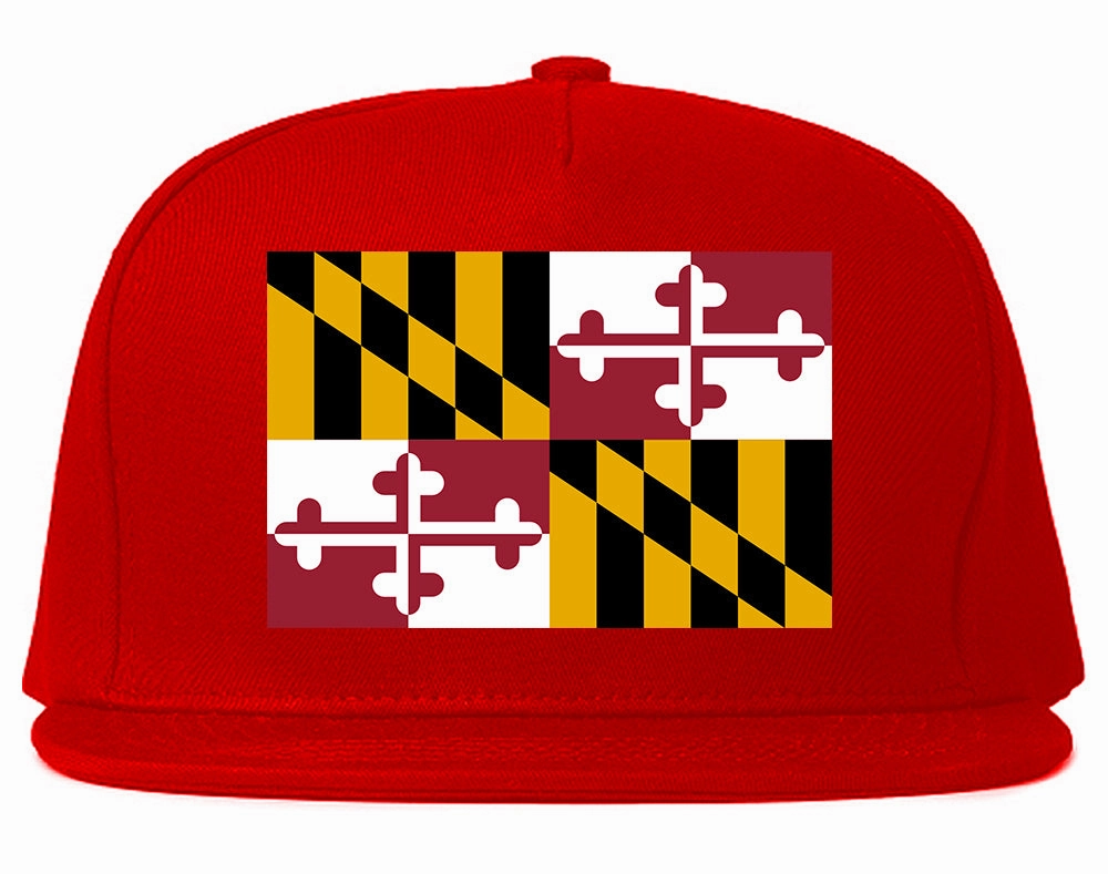 Maryland State Flag MD Chest Mens Snapback Hat