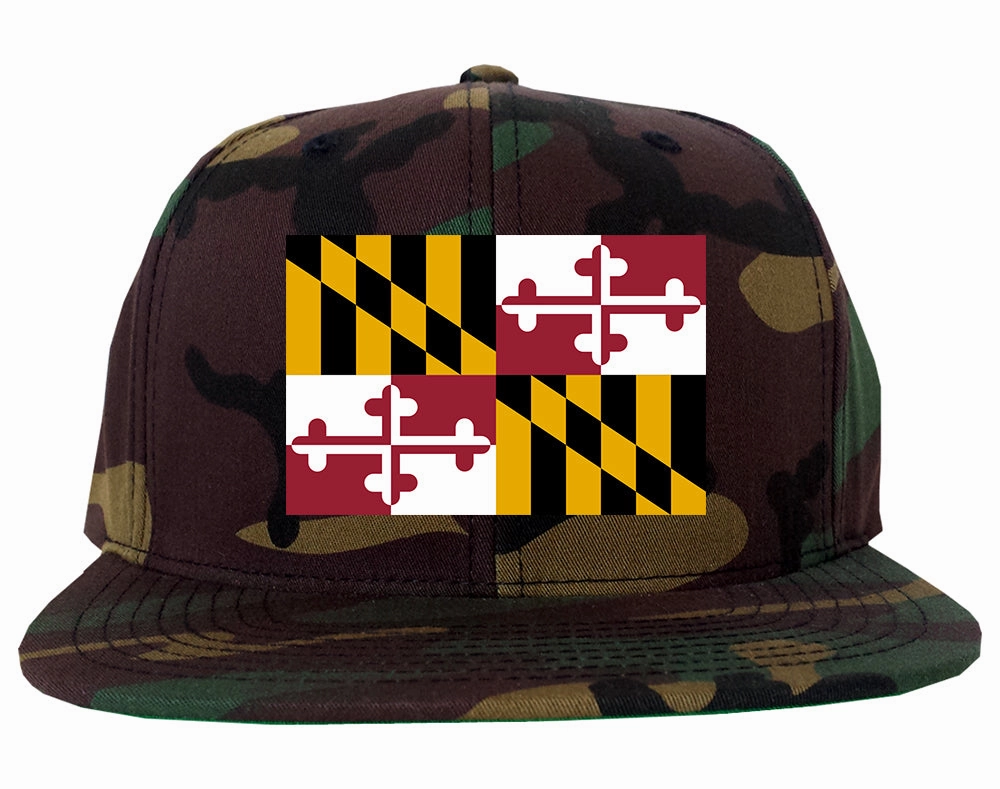 Maryland State Flag MD Chest Mens Snapback Hat