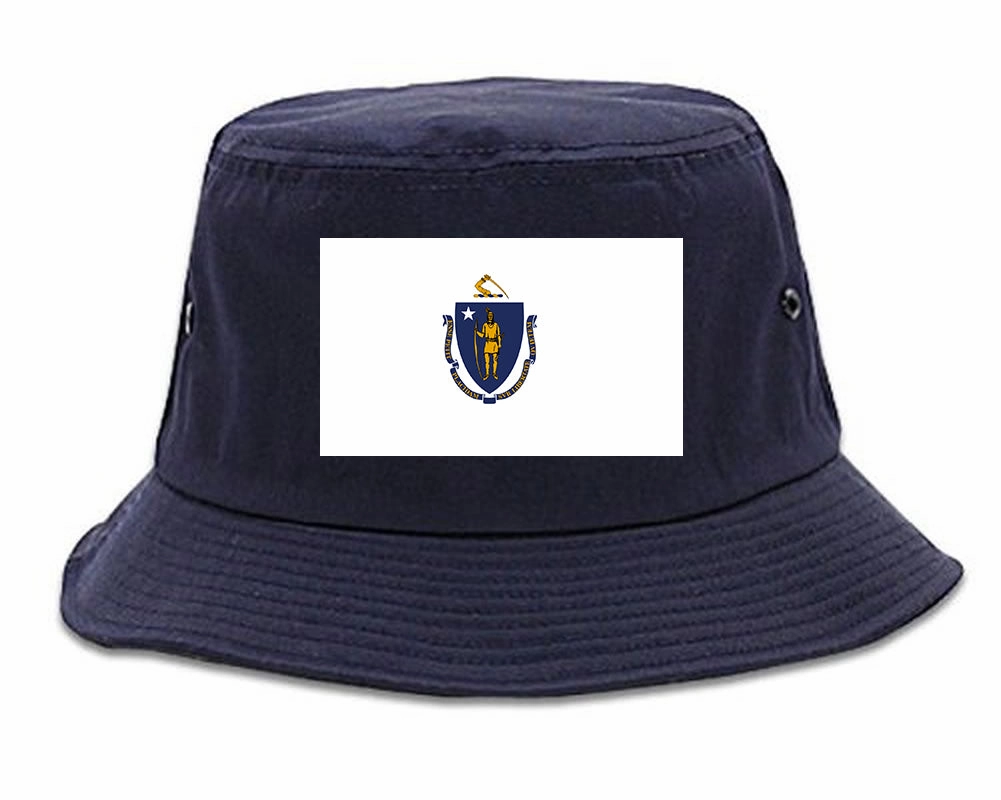 Massachusetts State Flag MA Chest Mens Bucket Hat