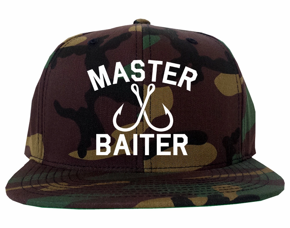 Master Baiter Fishing Hook Mens Snapback Hat