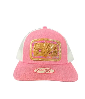 McIntire Saddlery Pink Tooled Patch Cap casual-baseball-cap