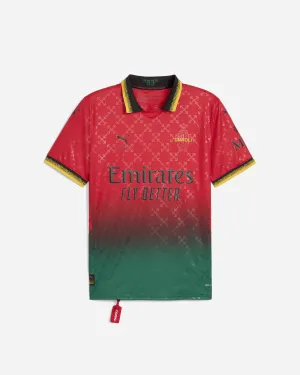 Herren AC Milan x Off-White Replik-Trikot Rot / Schwarz