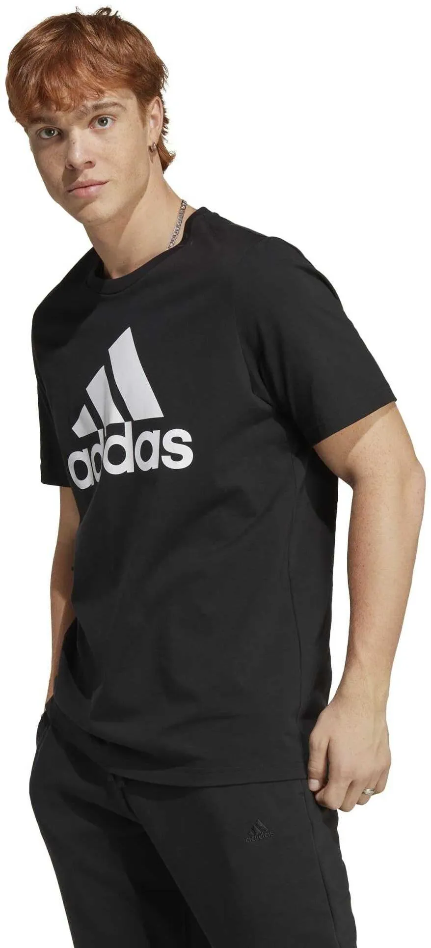 Herren Basic Single-Jersey T-Shirt mit großem Logo