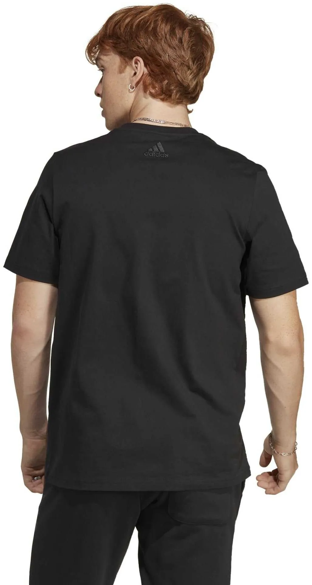 Herren Basic Single-Jersey T-Shirt mit großem Logo