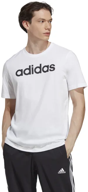 Herren Basic Single Jersey T-Shirt mit linear besticktem Logo