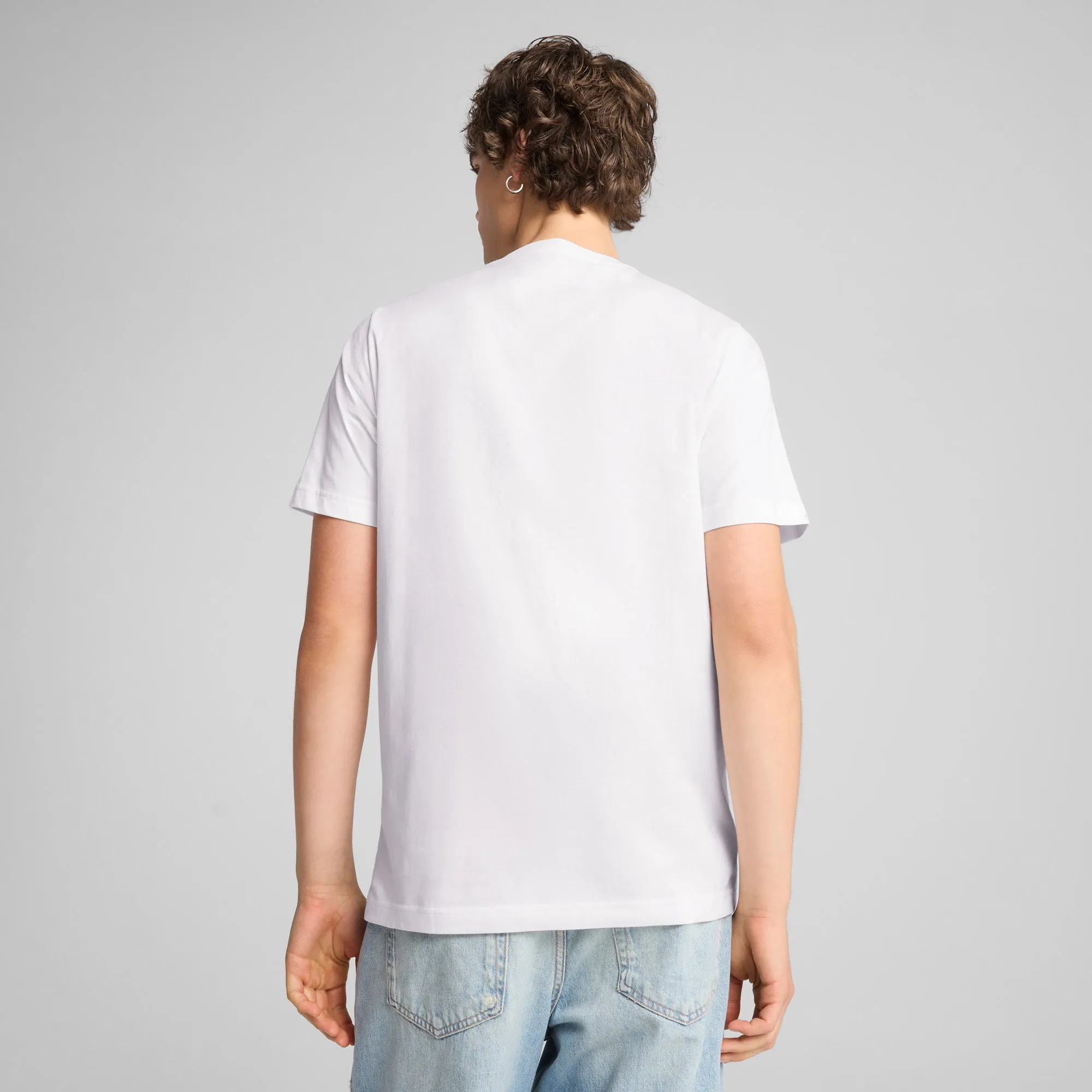 Herren T-Shirt mit Katzenlogo Grafik