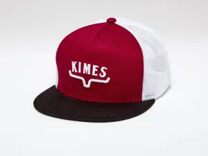 Men's Kimes Huxton Trucker Dark Red Cap casual-baseball-cap