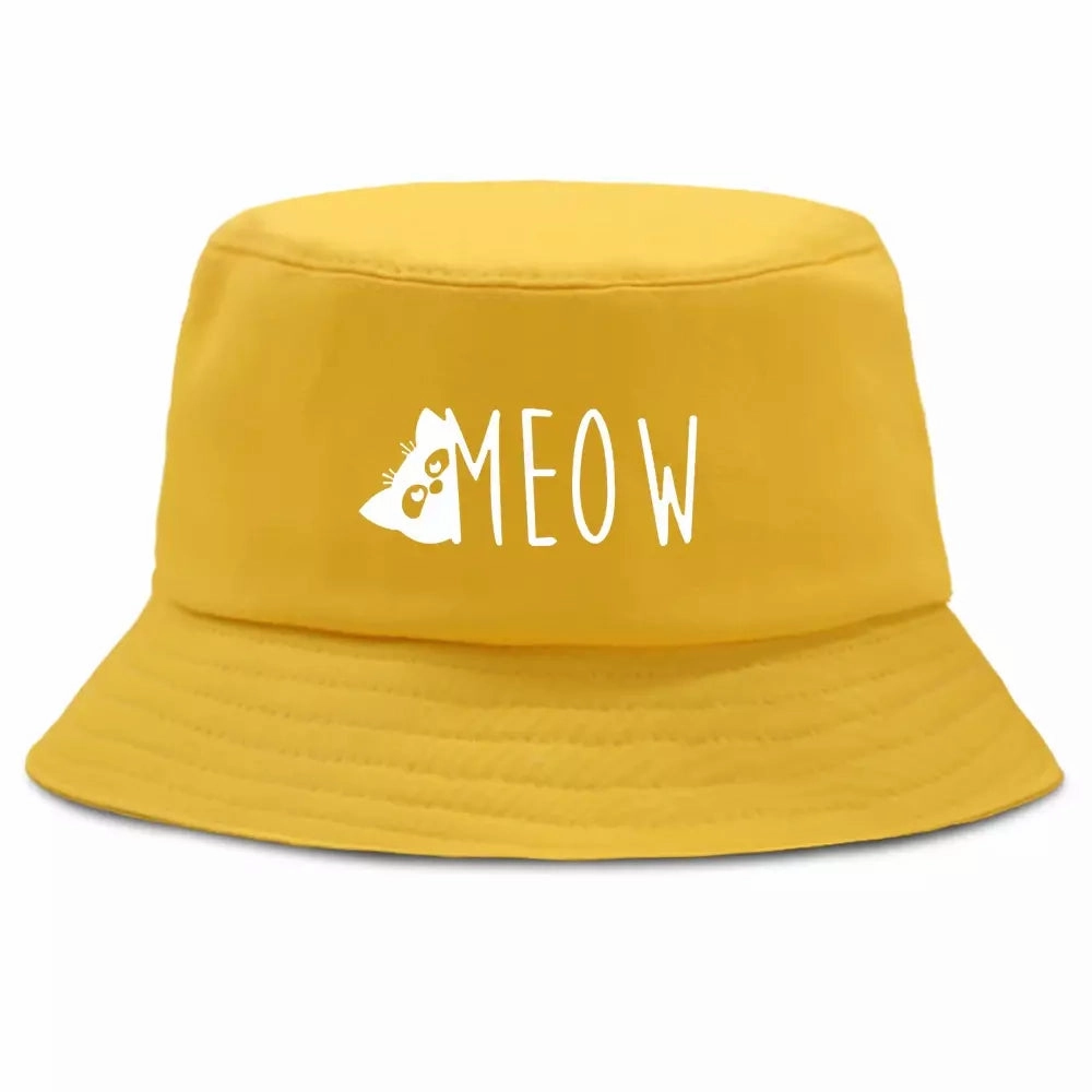 Meow Cotton Bucket Hat