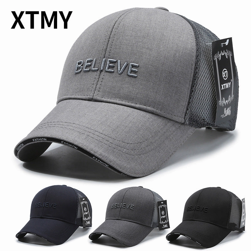 Mesh Breathable Letter Embroidered Duckbill Cap casual-baseball-cap