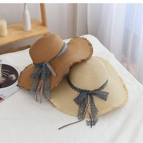 Mesh Fringe Sun Hat Women Summer Straw Family Sun Protection spring-straw-hat