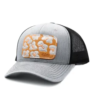 Metallic Leopard Leather Patch Cap casual-baseball-cap