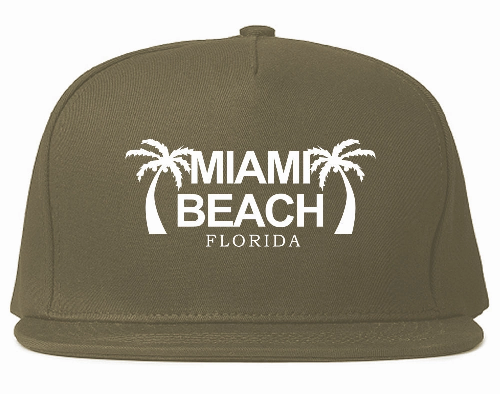 Miami Beach Retro Souvenir Mens Snapback Hat