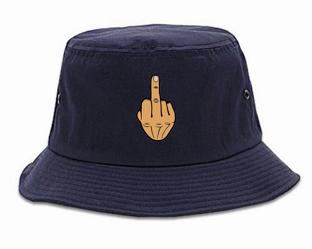 Middle Finger Funny Chest Mens Bucket Hat