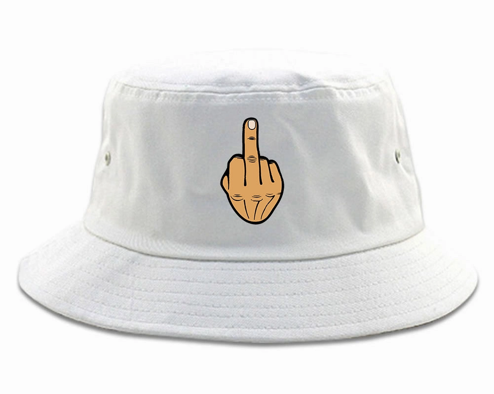 Middle Finger Funny Chest Mens Bucket Hat