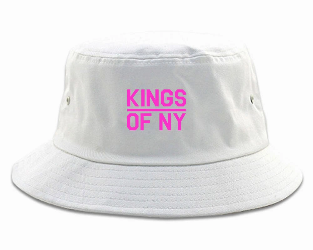 Mini Pink Classic College Logo Mens Bucket Hat