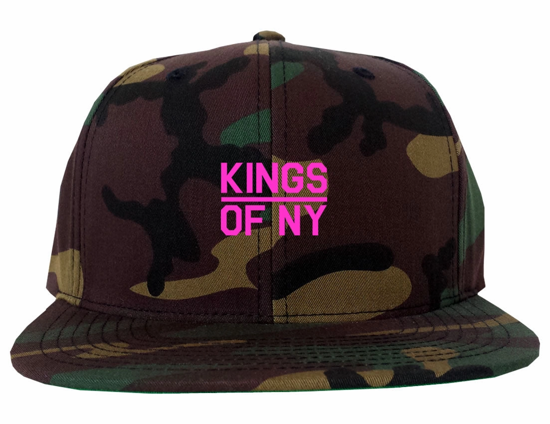Mini Pink Classic College Logo Mens Snapback Hat Cap