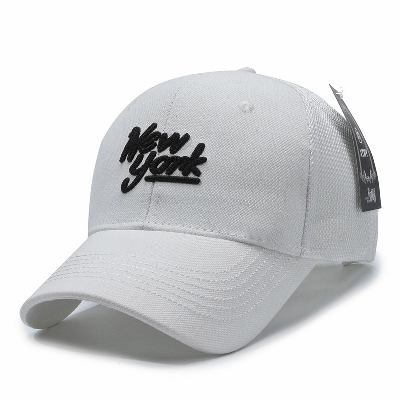 Minimalist Mesh Korean Letter Duckbill Cap