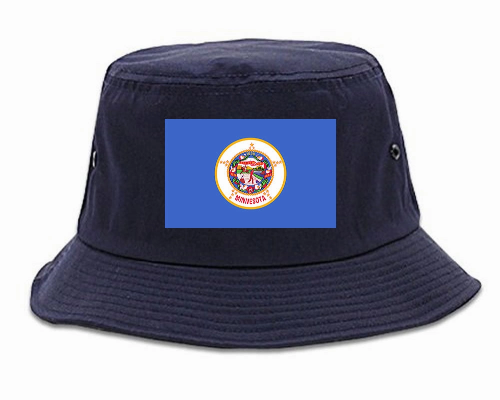 Minnesota State Flag MN Chest Mens Bucket Hat