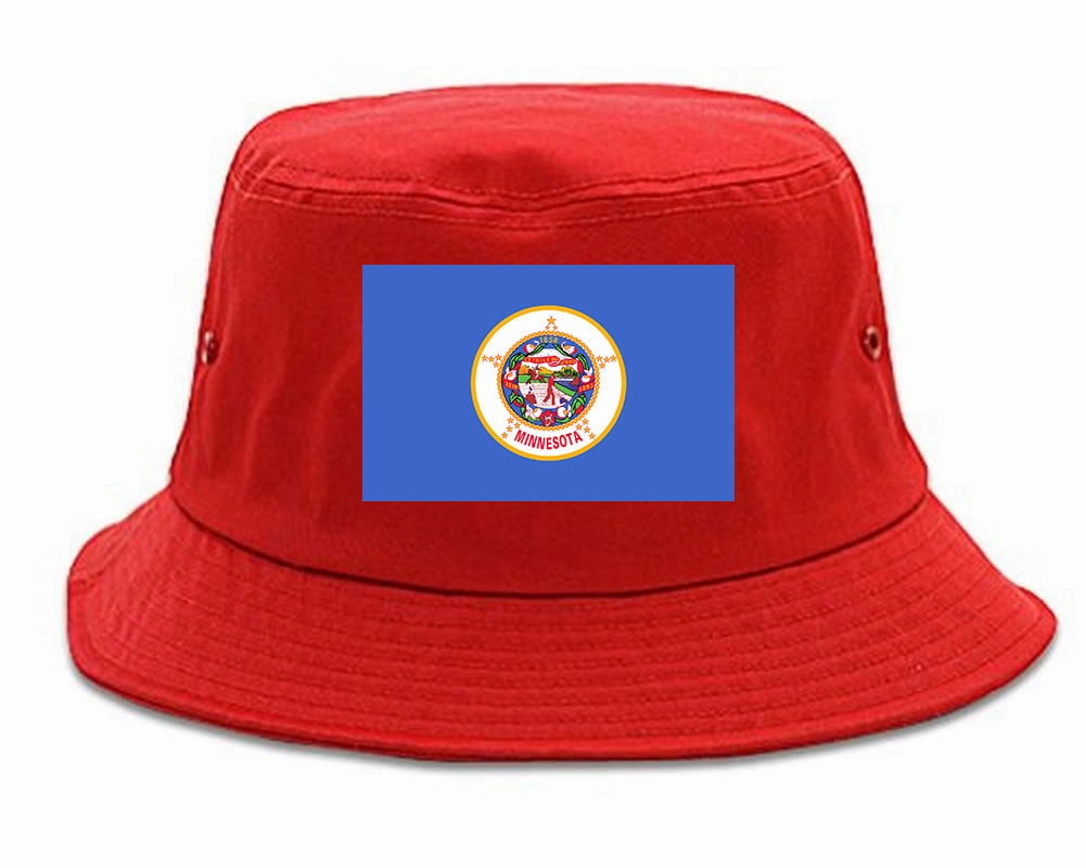 Minnesota State Flag MN Chest Mens Bucket Hat