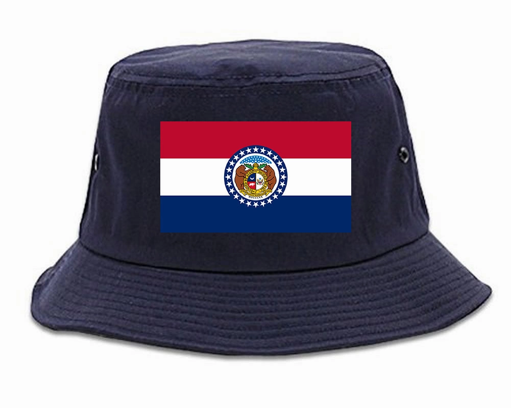 Missouri State Flag MO Chest Mens Bucket Hat