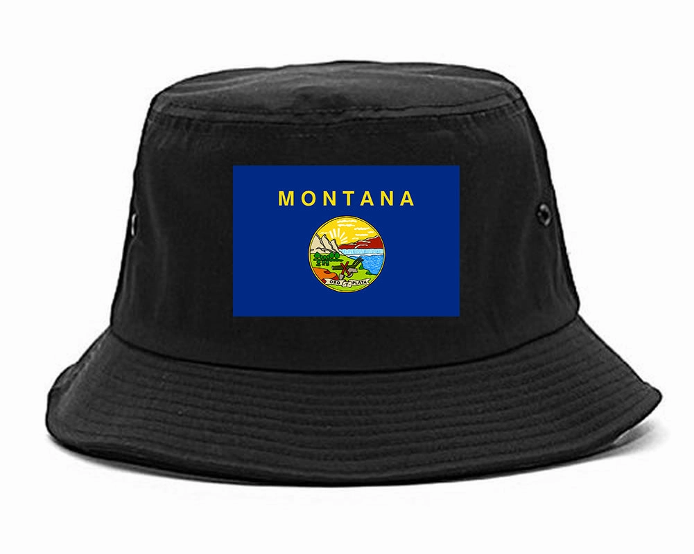 Montana State Flag MT Chest Mens Bucket Hat