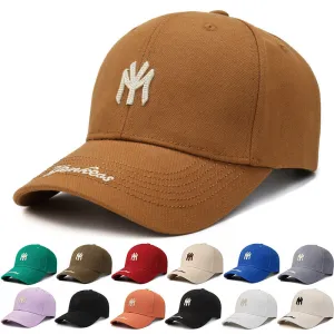 MY Letter Embroidered Simple Duckbill Cap casual-baseball-cap