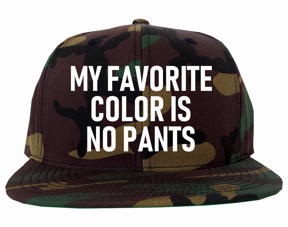 My Favorite Color Is No Pants Mens Snapback Hat