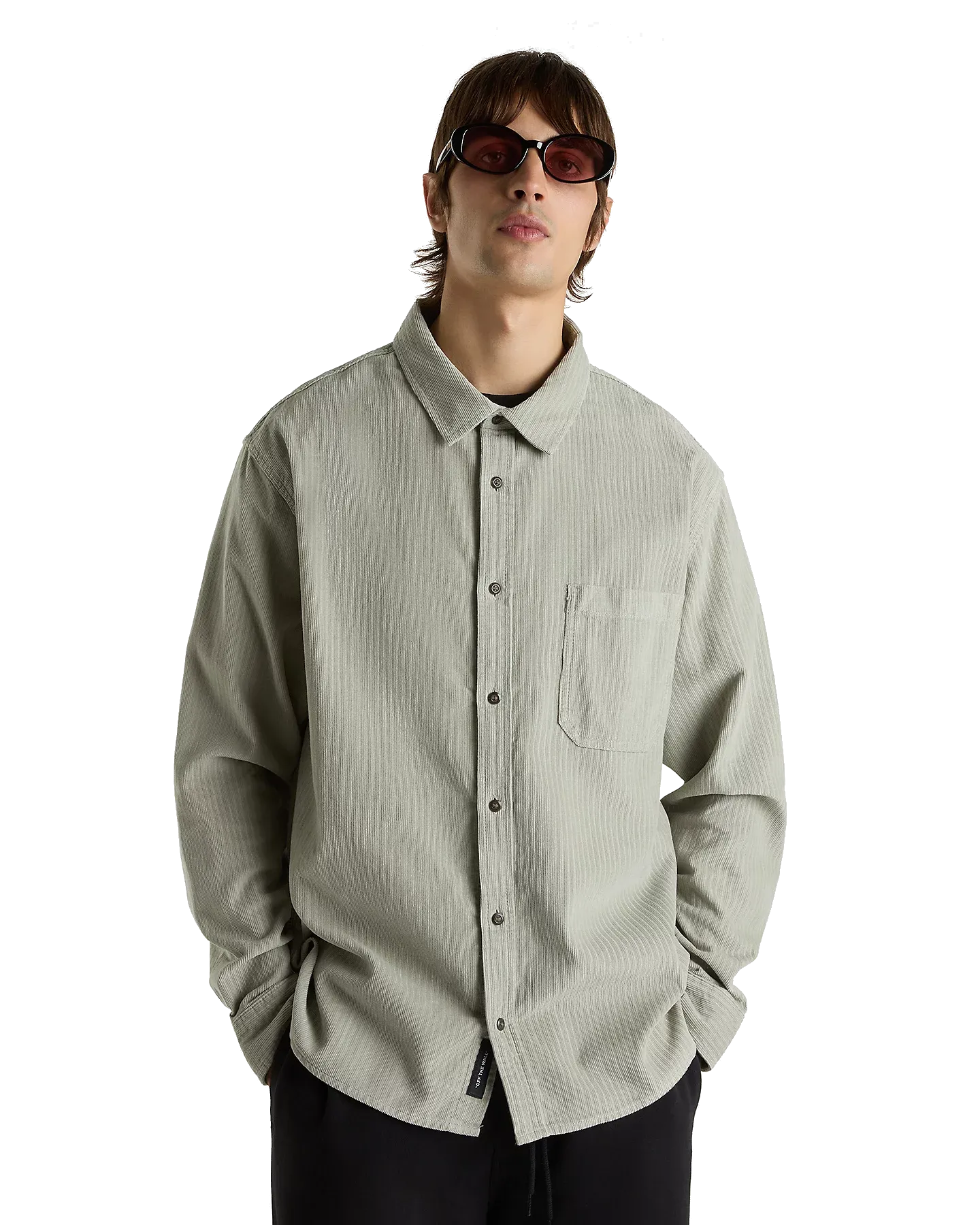 Nate Corduroy Gewebtes Hemd in London Fog
