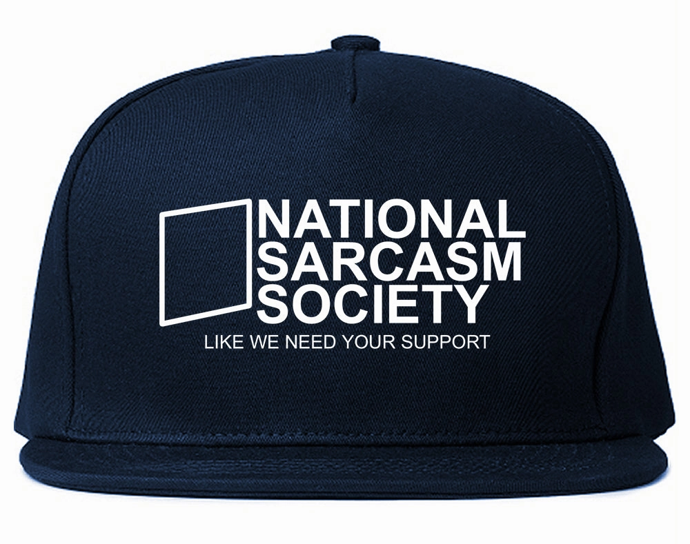 National Sarcasm Society Mens Snapback Hat