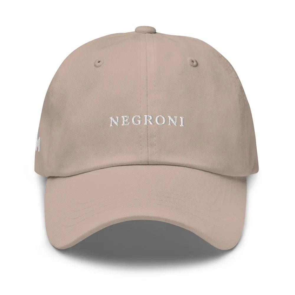 Negroni Cap White Font