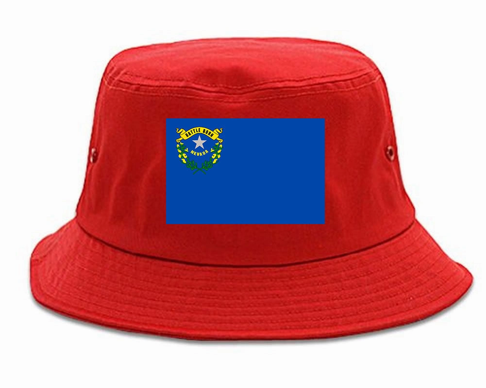 Nevada State Flag NV Chest Mens Bucket Hat