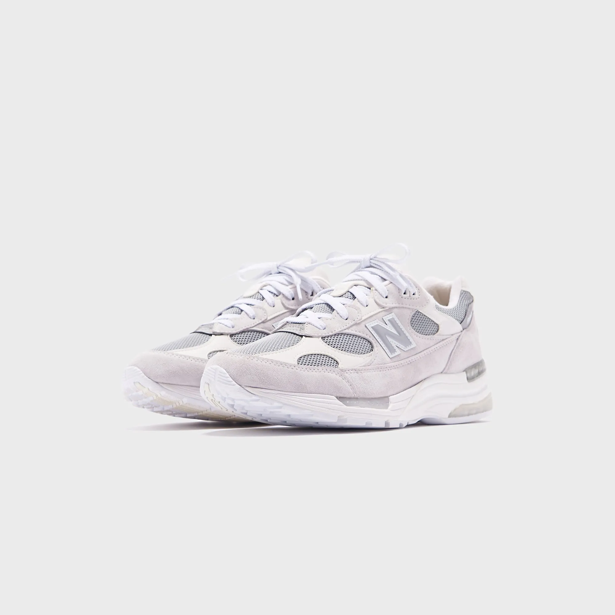 New Balance 992 Made in USA - Weiß / Silber Metallic