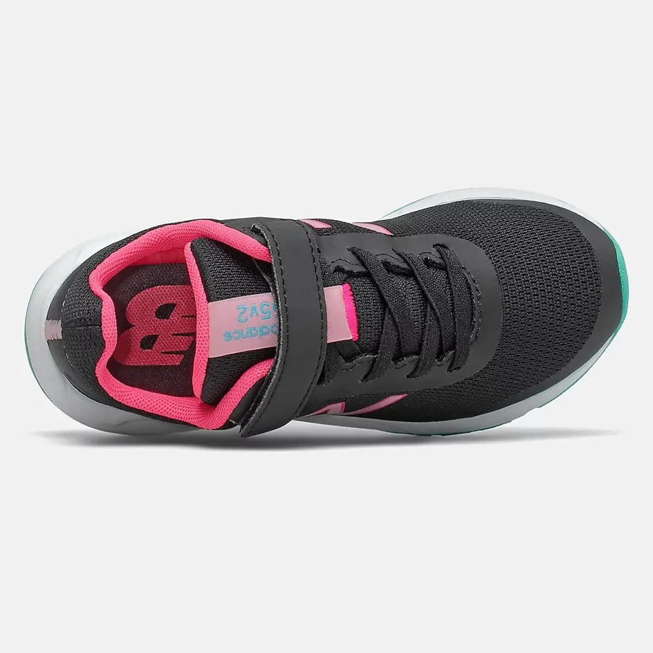 New Balance Schwarz/Rosa Limonade/Sommer Jade 455v2 Kindersneaker